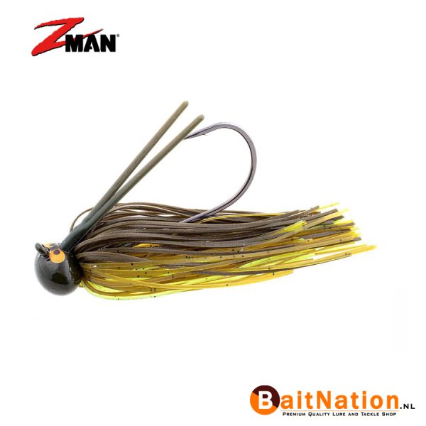 Z Man CrossEyeZ Football Jig 1/2oz (pm 14 gr) Green Pumpkin Chartreuse
