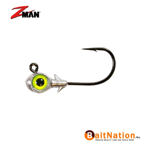 Z Man Trout Eye Finesse Jighead Chartreuse