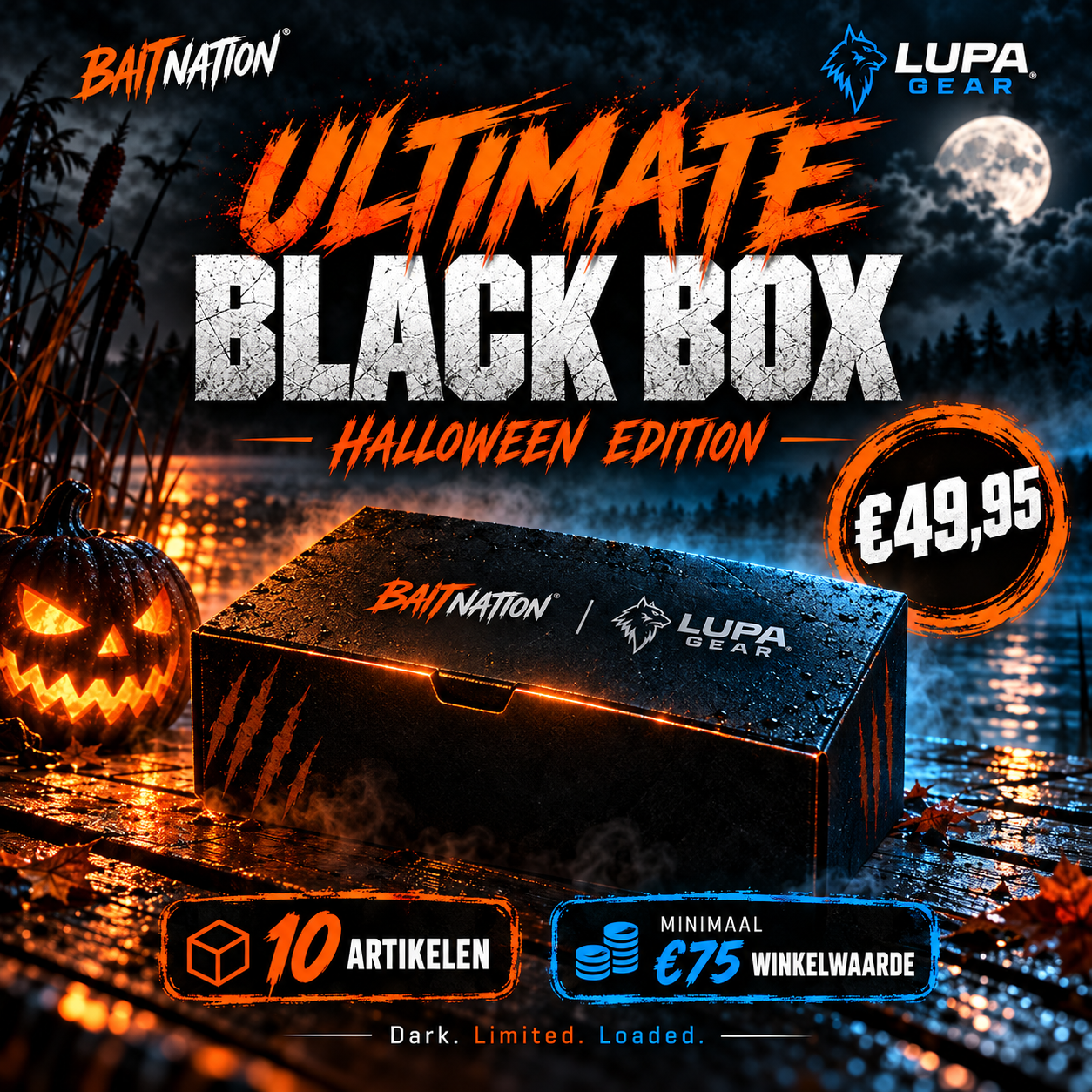 BaitNation Ć Lupa Gear Ultimate Black Box Halloween Edition met 10 artikelen voor ā¬49,95