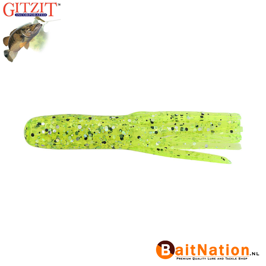 Gitzit Original Fat Tubes Chartreuse Sparkle