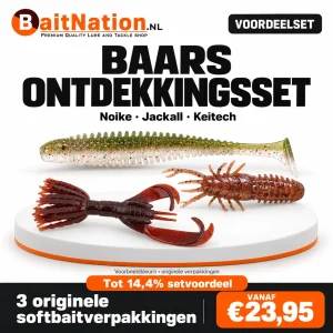 BaitNation Baars Ontdekkingsset met Noike Wobble Shad, Jackall WamWam en Keitech Hyper Spider